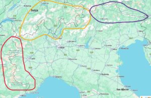 tres zonas de los alpes